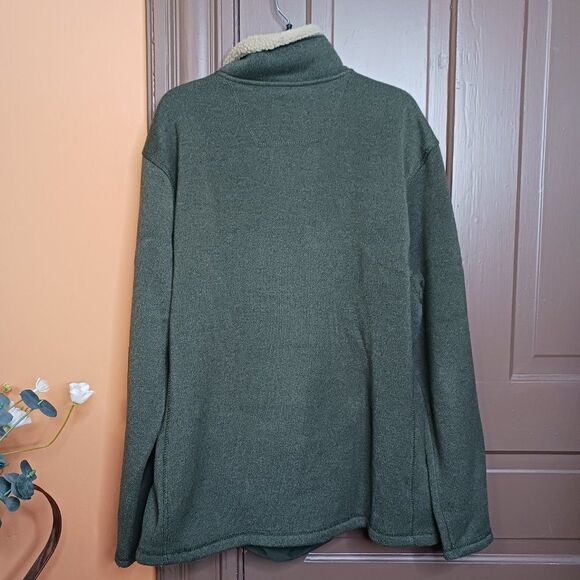 Timberland Men's size M Green Fleece Sweatshirt Sweater - Picture 2 of 11